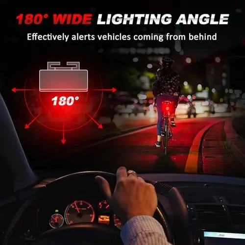 Ascher USB Rechargeable LED Bike Tail Lights 2 Pack, Bright Bicycle Cycling Rear Light, 4 Light Mode Options Safety Bike Light for Adults Kids Men Women Road Mountain(2 USB Cables Included) - 3