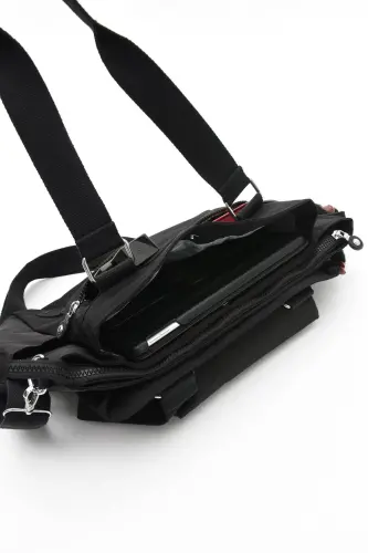 Asco Model Unısex Büyük Boy Su Geçirmez Krinkıl Kumaş Çapraz Ve Omuz Askılı Seyahat Spor Tatil Çanta-Mavi - 8