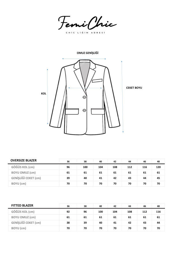 Asella Çift Düğmeli Blazer Ceket - 4