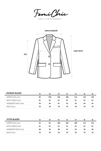 Asella Çift Düğmeli Blazer Ceket - 3