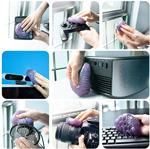 ASFSKY Avtomobil Shpatalka Avtomobilni Tozalash Geli Avtomobilni Tozalash Shpatalka Avtomobilni Gel Tozalagich Avtomobil Changini Tozalagich Klaviatura Changini Tozalagich Geli 5 Ta'riq (Binafsha rang) - 6