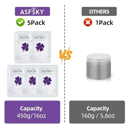 ASFSKY Car Putty Car Cleaning Gel Car Cleaning Putty Car Gel Cleaner Car Slime for Car Dust Cleaner Keyboard Dust Cleaning Gel 5 Pack (Purple) - 2