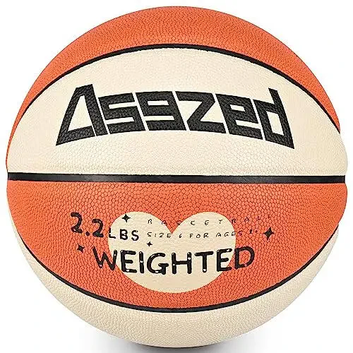 3LBS/2.2LBS 29.5/28.5 Weighted Heavy Basketball for Training Composite Trainer Basketball Improving Handling Dribbling Passing and Rebounding Skill(deflated, Size 7/6) - 1