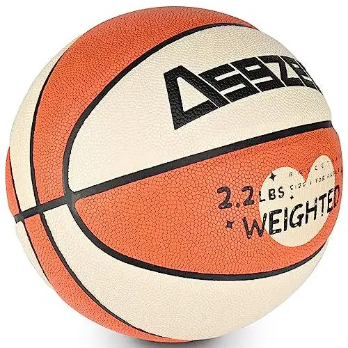 3LBS/2.2LBS 29.5/28.5 Weighted Heavy Basketball for Training Composite Trainer Basketball Improving Handling Dribbling Passing and Rebounding Skill(deflated, Size 7/6) - 2