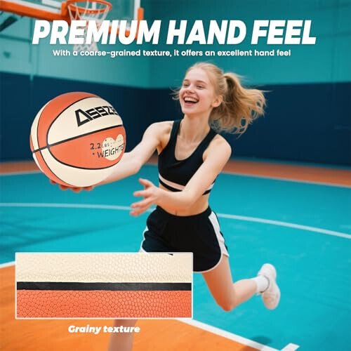 3LBS/2.2LBS 29.5/28.5 Weighted Heavy Basketball for Training Composite Trainer Basketball Improving Handling Dribbling Passing and Rebounding Skill(deflated, Size 7/6) - 4