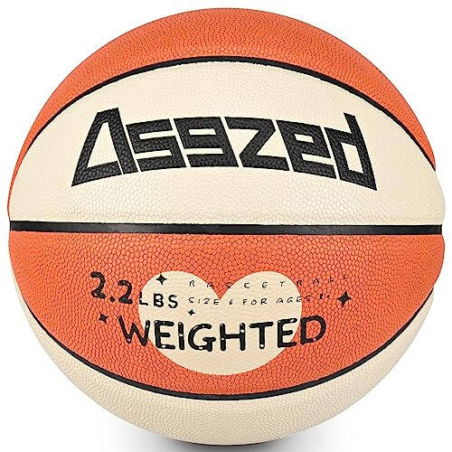 3LBS/2.2LBS 29.5/28.5 Weighted Heavy Basketball for Training Composite Trainer Basketball Improving Handling Dribbling Passing and Rebounding Skill(deflated, Size 7/6) - 1