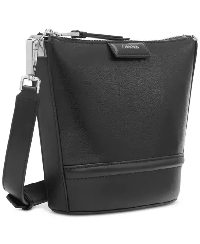 Ash Adjustable Top Zipper Crossbody-Black/silver - CALVIN KLEIN (1)