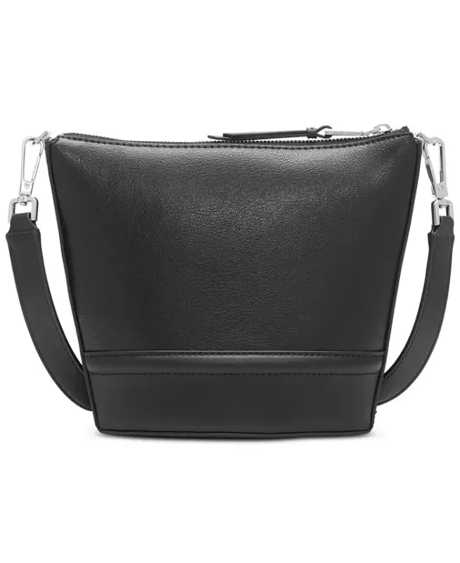 Ash Adjustable Top Zipper Crossbody-Black/silver - 4
