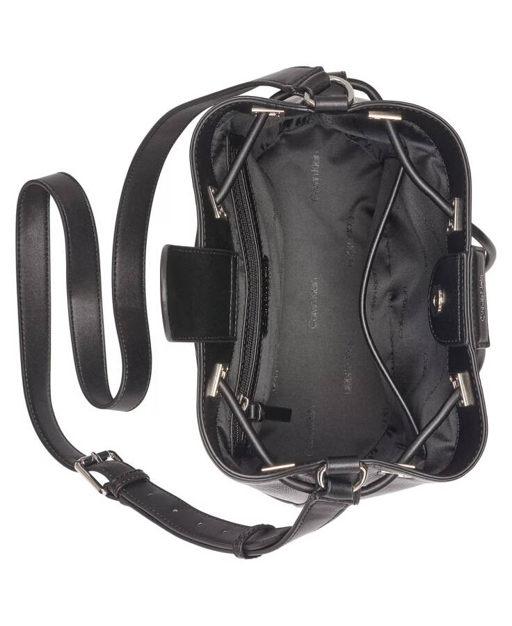 Ash Drawstring Adjustable Bucket Bag Black/silver - 5