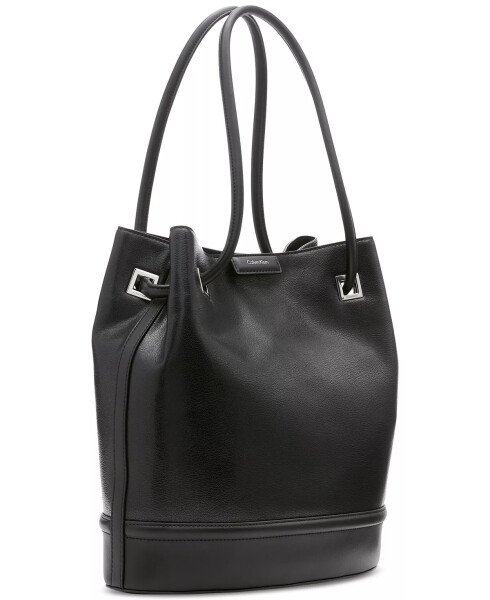 Ash Tote with Magnetic Snap Black/Silver - 1