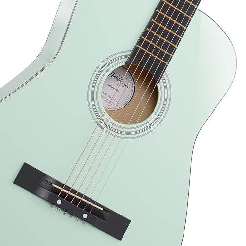 Ashthorpe 38-dyuymli boshlang'ich akustik gitara to'plami (Mint Green), asosiy boshlang'ich to'plami Gig Bag, Strings, Strap, Tuner, Picks - 2