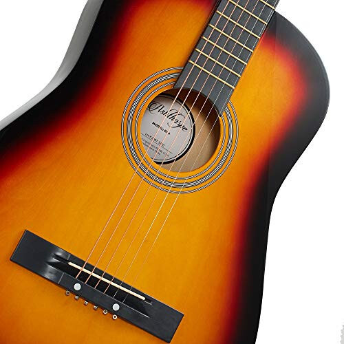 Ashthorpe 38-inch Başlangıç Akustik Gitar Paketi (Sunburst), Gig Çantası, Teller, Kordon, Akort Aleti, Pitch Pipo, Pena ile Temel Başlangıç Seti - 2