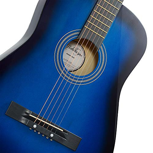 Ashthorpe 38-inch Beginner Acoustic Guitar Package (Blue), Basic Starter Kit w/Gig Bag, Strings, Strap, Tuner, Pitch Pipe, Picks - 2