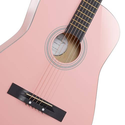 Ashthorpe 38-inch Beginner Acoustic Guitar Package (Pink), Basic Starter Kit w/Gig Bag, Strings, Strap, Tuner, Picks - 2