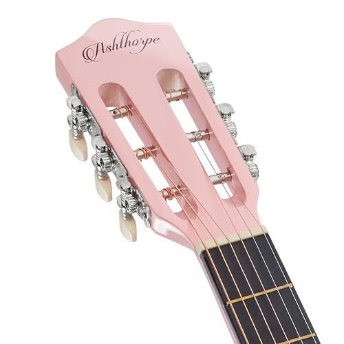 Ashthorpe 38-inch Beginner Acoustic Guitar Package (Pink), Basic Starter Kit w/Gig Bag, Strings, Strap, Tuner, Picks - 3