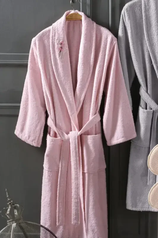 Asia 16 Pcs Boxed Dowry Family Bathrobe Set | Bathrobe Set | Dowry Set-Gray Powder - 3