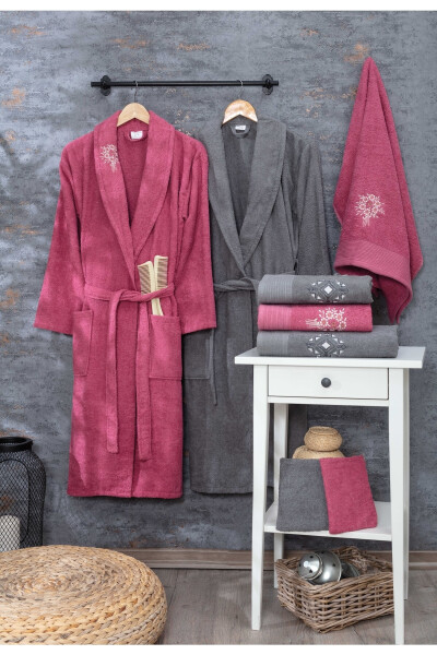 Asia 16 Piece Boxed Bridal Family Bathrobe Set | Bathrobe Set | Bridal Set - 1