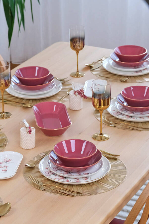 Asia Spring Gold Gilt 27 Piece 6 Person Ceramic Dinner Set - 1