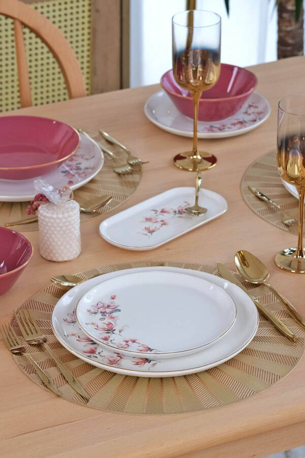 Asia Spring Gold Gilt 27 Piece 6 Person Ceramic Dinner Set - 2