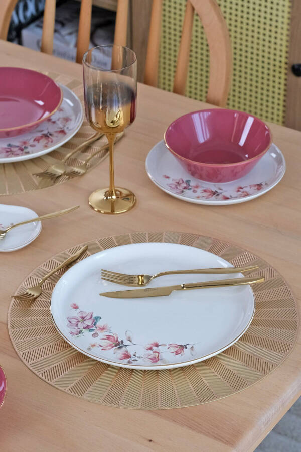 Asia Spring Gold Gilt 27 Piece 6 Person Ceramic Dinner Set - 3