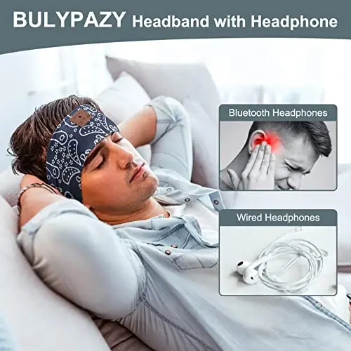 ASIILOVI 2-Pack Sleeping Headphones, Upgraded Bluetooth Headband with Ultra-Thin Speakers, Wireless for Side Sleepers, Running, Travel, Meditation - 3