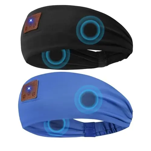 ASIILOVI Bluetooth Sleeping Headphones, Headband Headphones for Side Sleepers, Wireless Headband for Yoga, Running, Workout, Travel, Sports, Unique Presents for Adult Teens - 1