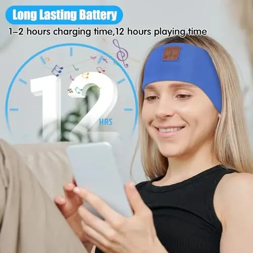 ASIILOVI Bluetooth Sleeping Headphones, Headband Headphones for Side Sleepers, Wireless Headband for Yoga, Running, Workout, Travel, Sports, Unique Presents for Adult Teens - 3