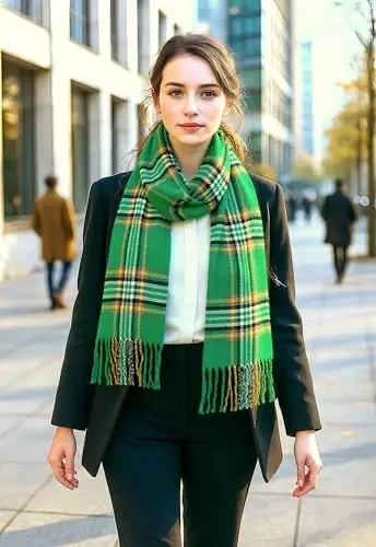 Achillea CasModazoneere Feel Tartan Plaid Scarf - Classic Winter Scarf for Men & Women, Scottish Heritage Holiday Gift - 5