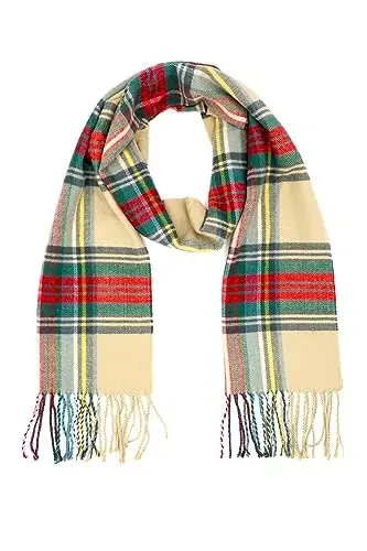 Achillea CasModazoneere Feel Tartan Plaid Scarf - Classic Winter Scarf for Men & Women, Scottish Heritage Holiday Gift 