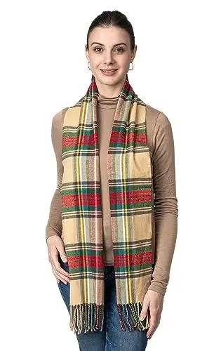 Achillea CasModazoneere Feel Tartan Plaid Scarf - Classic Winter Scarf for Men & Women, Scottish Heritage Holiday Gift - ACHILLEA (1)