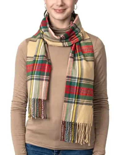 Achillea CasModazoneere Feel Tartan Plaid Scarf - Classic Winter Scarf for Men & Women, Scottish Heritage Holiday Gift - 5