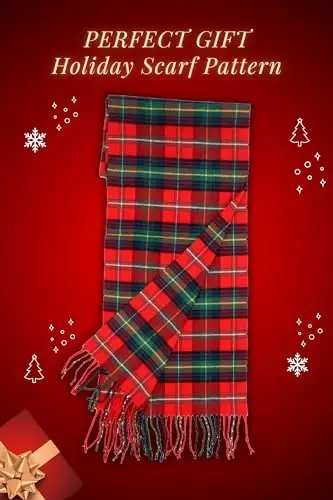 Achillea CasModazoneere Feel Tartan Plaid Scarf - Classic Winter Scarf for Men & Women, Scottish Heritage Holiday Gift - 5