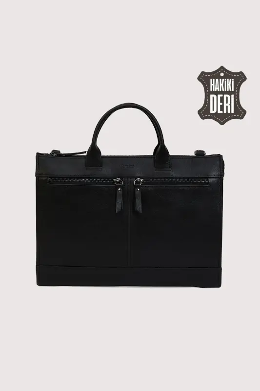 Asil Charmak Erkaklar Hujjat Sumkasi Qora SMR6981 - Qora - SİMORE