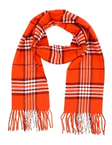 Achillea Scottish Tartan Plaid Scarf - Warm CasModazoneere Feel Winter Scarf, Scarves for Holiday, Christmas & Daily Wear - 1