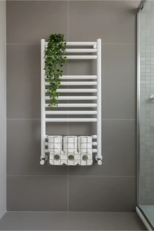 Asılabilir Havlupan Düzenleyici Banyo Havluluk Kurutma Sepeti Tuvalet Kağıdı Organizeri Krom-Krom - 3