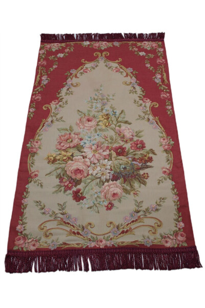ASILAY TAPESTRY COTTON RUG BURGUNDY 70x120 - BELIEVE