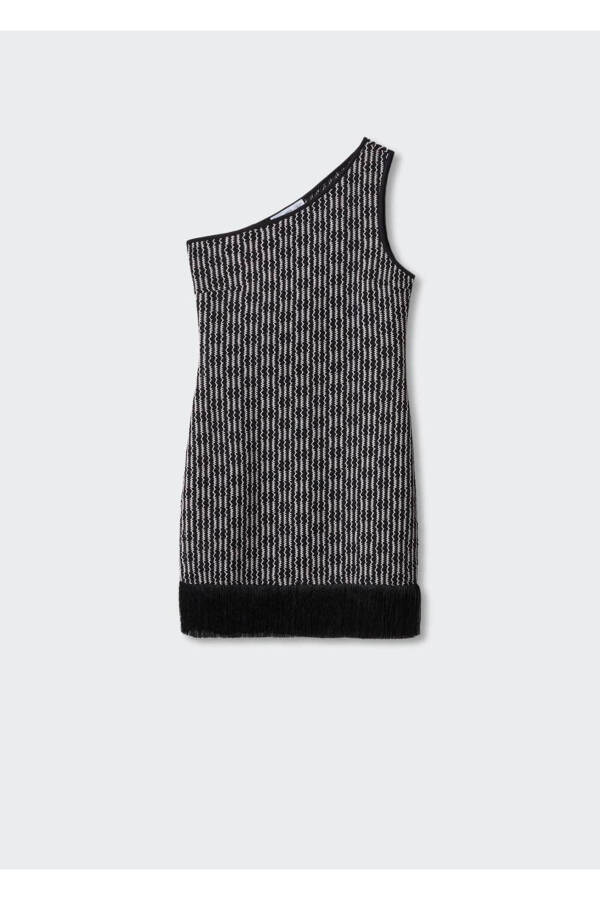 Асимметричное платье с кисточками - 3