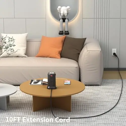 Surge Protector Power Strip 10 FT Cord, PD 20W USB C Power Strip Tower with Night Light, Extension Cord with Multiple Outlets with 4 USB Ports(2A+2C), PASSUS Charging Station Home Office Essentials - 5