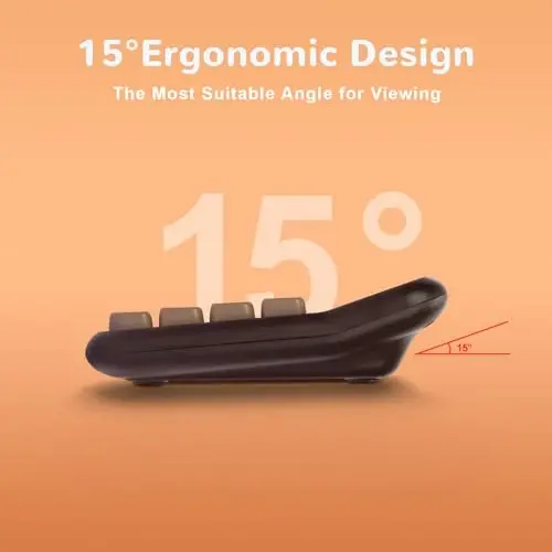 Pendancy Desk Calculator 12 Digit, Retro Cute Basic Calculator with Extra Large LCD Display and Buttons, for Office, School, Home Use - 5