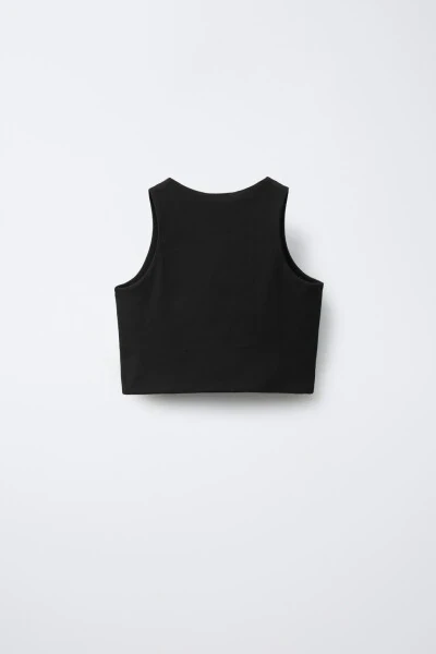 ASKILI CROP TOP-Qora - MODAZONE (1)