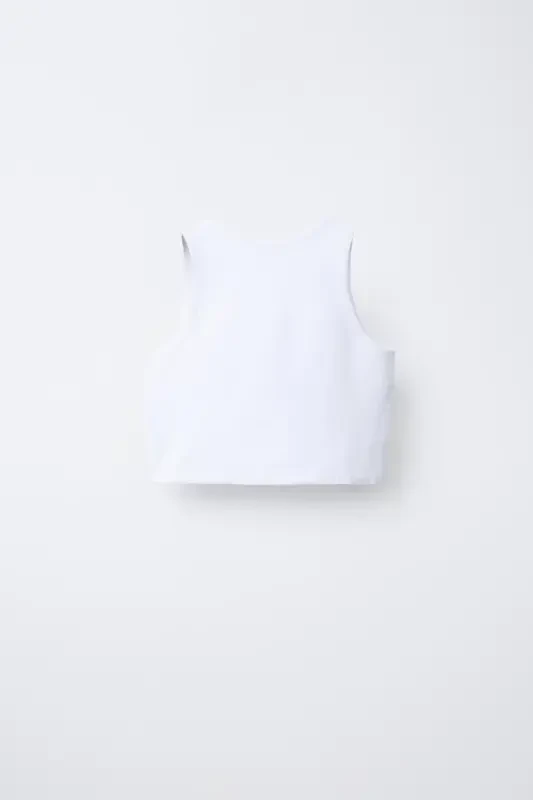 ASKILI KISA TOP-Beyaz - 2