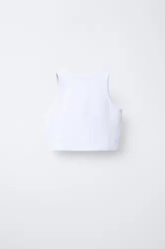 ASKILI KISA TOP-Beyaz - ZARA (1)