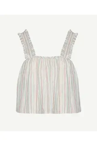 Askili to'kilgan bluz - G'isht - 3