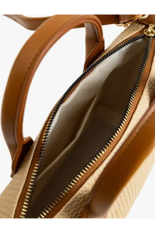 Askılı Tote Hasır Çanta - 5