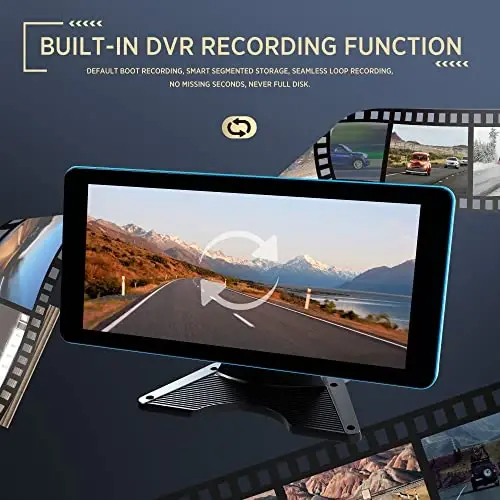 ASLONG 4K Backup Camera 4CH Dash Cam with 10.36