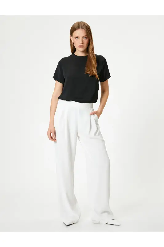 Asosiy Bluz Aerobin Satin Mato Qisqa Yengli Velosiped - 2