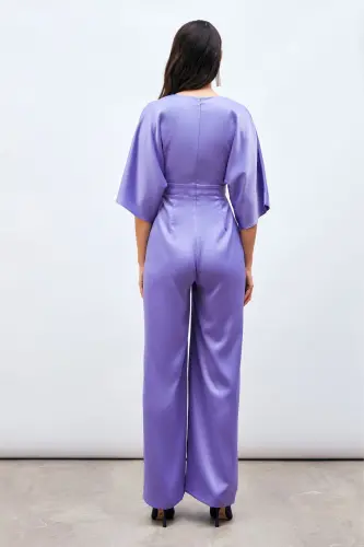 Assimetrik Bo'sh Tulum - Lilac - 7