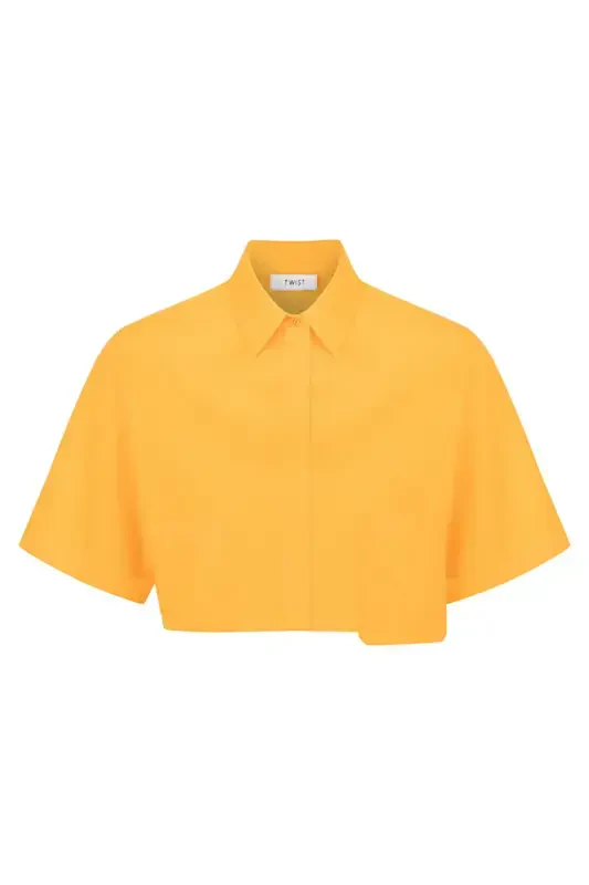 Assimetrik cho'ntakli, qisqa ko'ylak. - 3