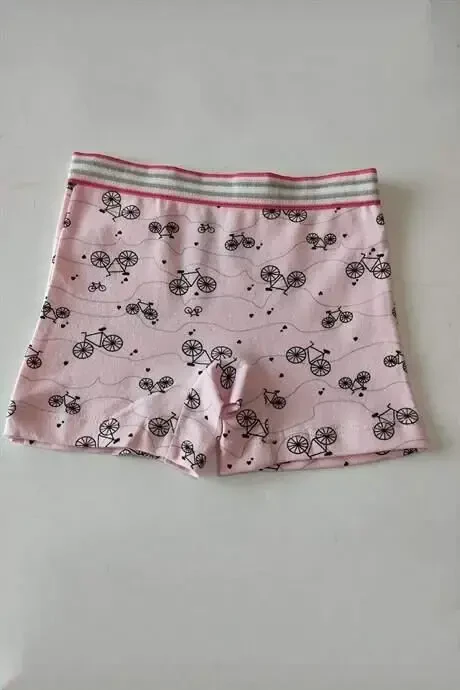 Assorted Colors Girls Patterned Boxers 3-Pack Cotton Elastane - 3