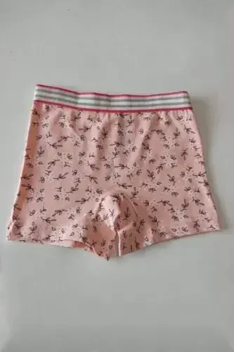 Assorted Colors Girls Patterned Boxers 3-Pack Cotton Elastane - 4